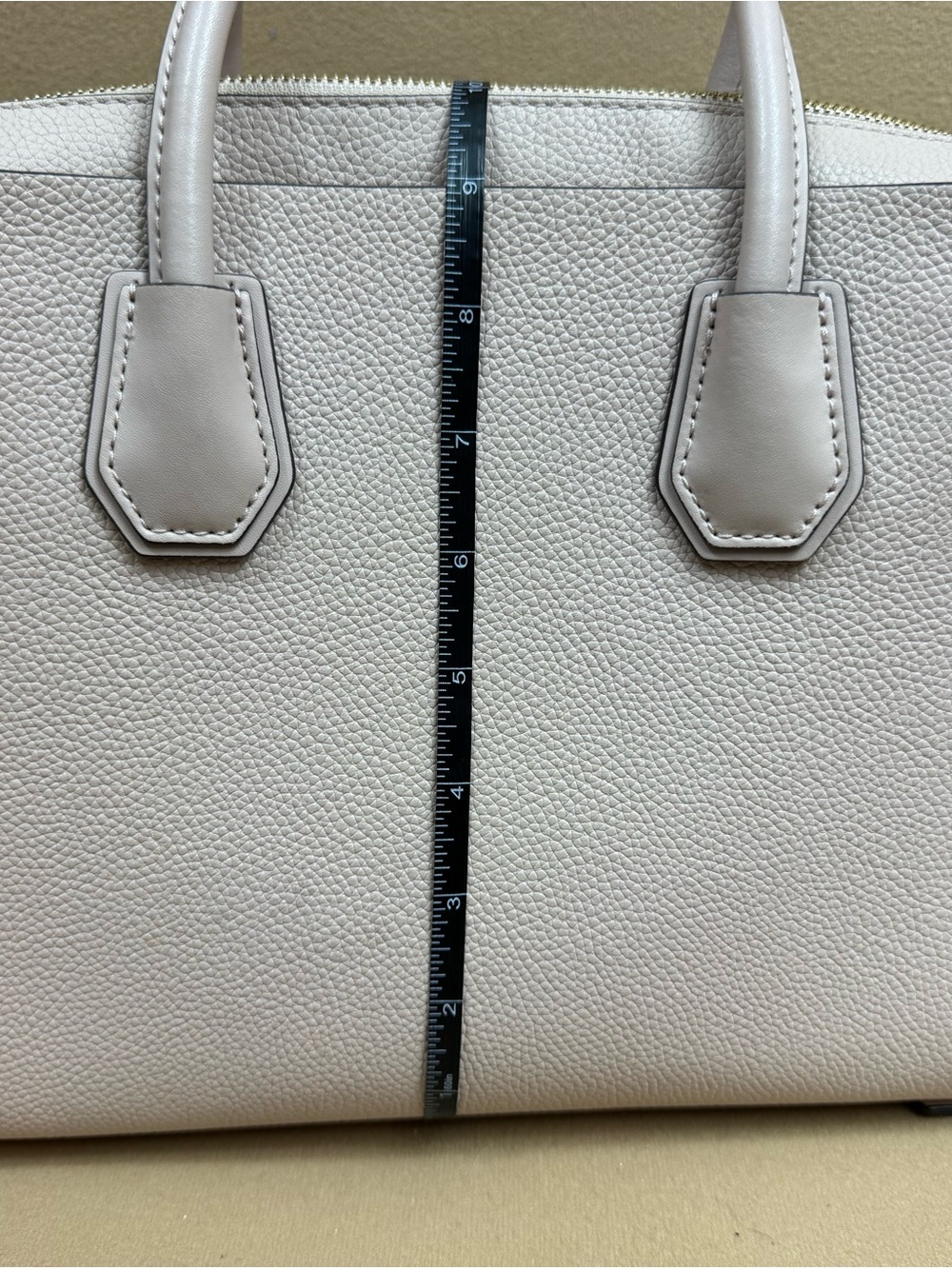 Michael Kors Pebbled Leather Satchel in White - Picture 16 of 16